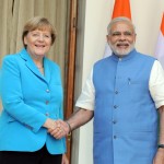 New Delhi: Prime Minister Narendra Modi with the German Chancellor Dr. Angela Merkel, at Hyderabad House, in New Delhi on Oct 5, 2015. (Photo: IANS/PIB)