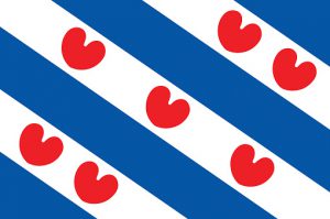 Flag of Friesland of Netherlands